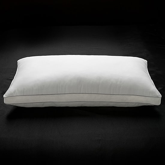 Ella Jayne Medium Density Memory Fiber filled Gussted sleeper pillow with 100% cotton mesh shell for All Sleep Positions