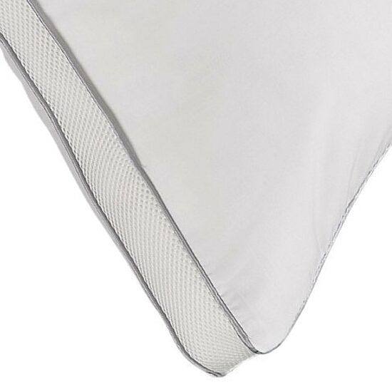 Ella Jayne Medium Density Memory Fiber filled Gussted sleeper pillow with 100% cotton mesh shell for All Sleep Positions