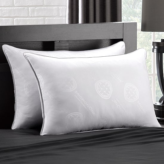 Ella Jayne MicronOne Technology for Allergy Bed Bug and Dust Mite free Down Alternative Pillow Medium Density Set of 2
