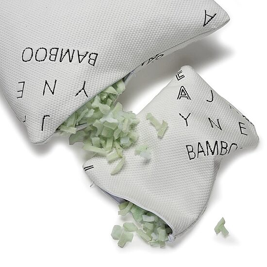 Ella Jayne Density Adjustable Bamboo Rayon Shredded Memory Foam Pillow with Bonus Travel Pillow