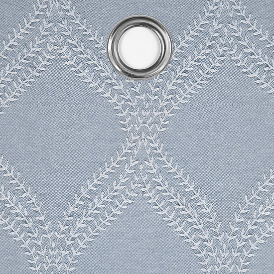 Fieldcrest Heritage Davina Intertwining Vines Grommet Top Energy Saving 100% Blackout Single Curtain Panel