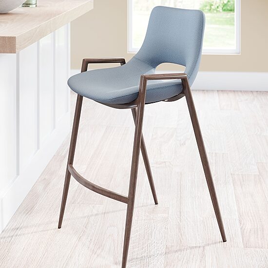 Zuo Modern Desi 2-pc. Counter Height Upholstered Bar Stool