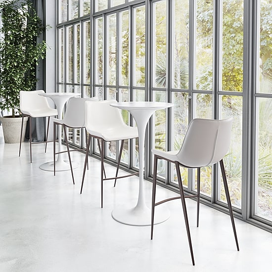 Zuo Modern Magnus 2-pc. Upholstered Bar Stool