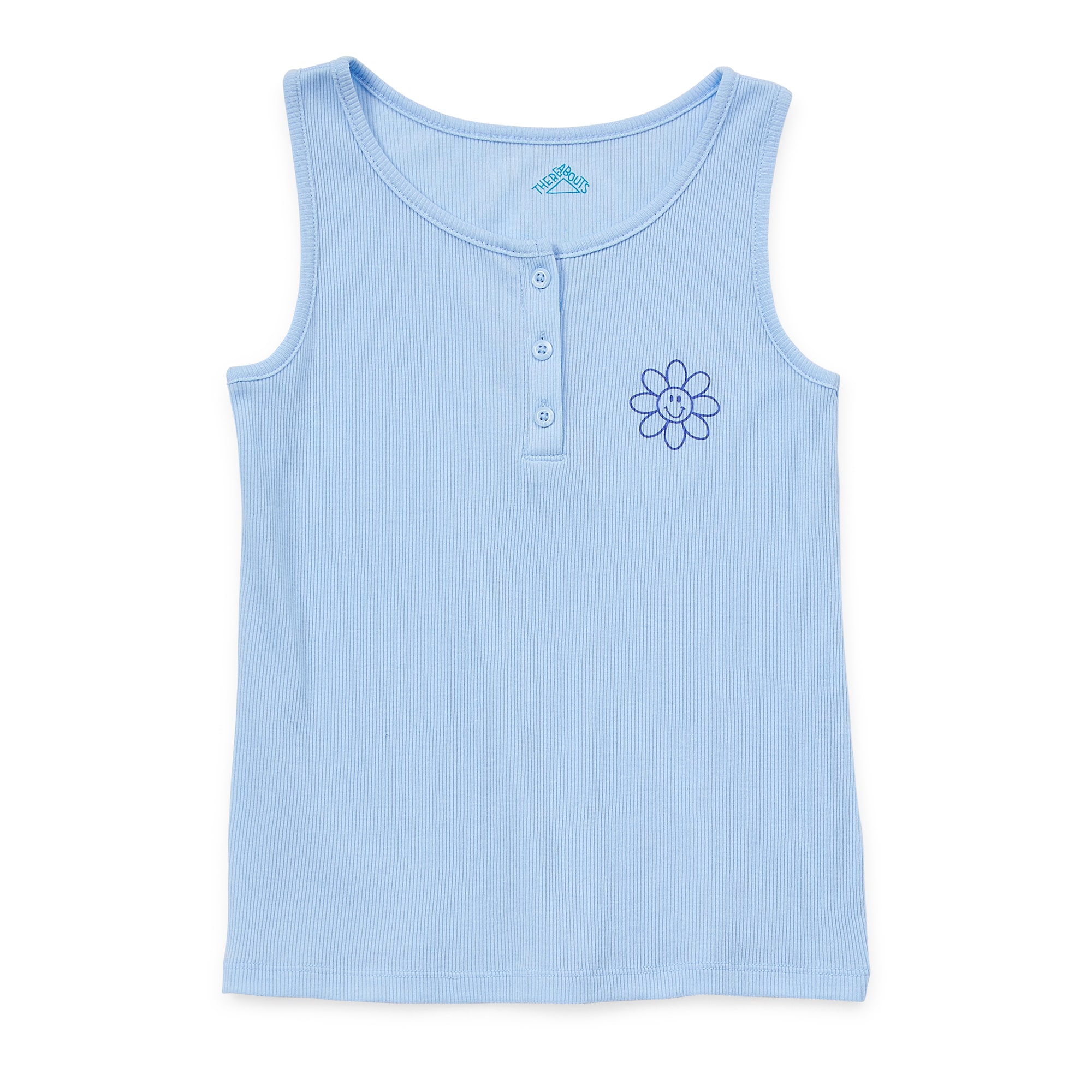 Thereabouts Little & Big Girls Henley Neck Tank Top