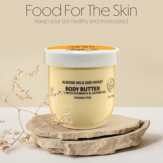 LOVERY™ Almond Milk & Honey Body Butter - 6oz (18$ Value)
