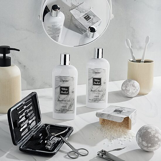 LOVERY™ White Orchid Self Care Kit - 20pc Personalized Gifts