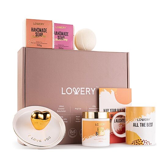 LOVERY™ Birthday Gift Box - 8pc Personalized Spa Kit