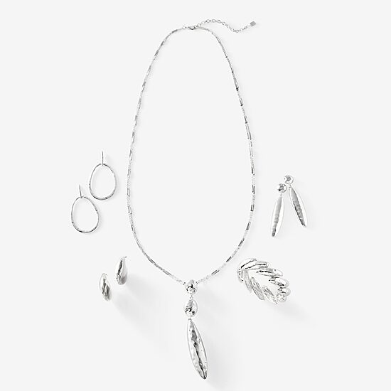 Worthington Silver Tone Womens 34 Inch Pendant Necklace