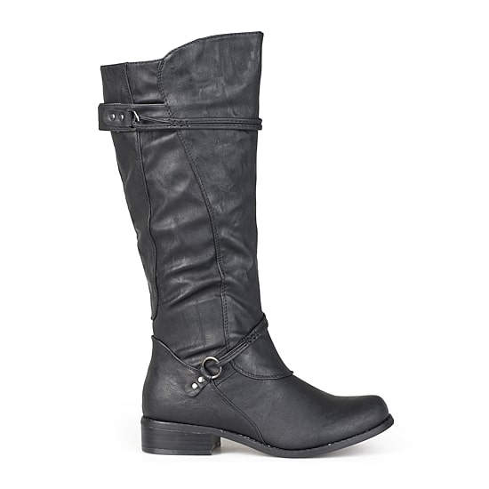Journee Collection Womens Wide Calf Flat Heel Riding Boots