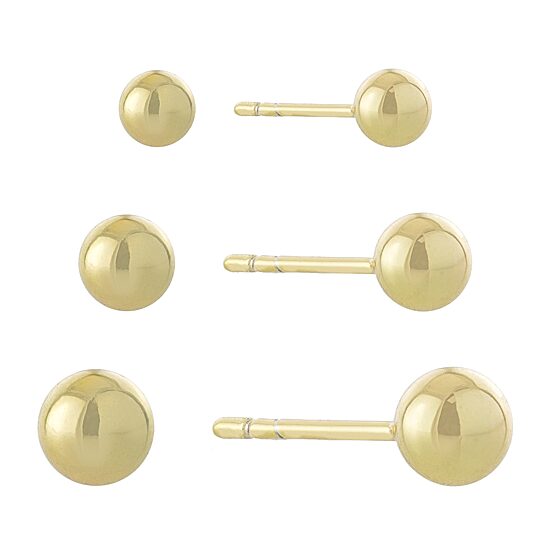 Silver Reflections 3 Pair Earring Set