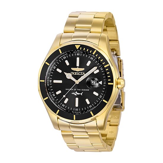 Invicta Mens Gold Tone Stainless Steel Bracelet Watch 35593