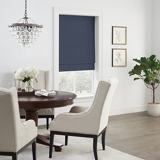 Eclipse Faux Silk Energy Saving Cordless Blackout Roman Shade