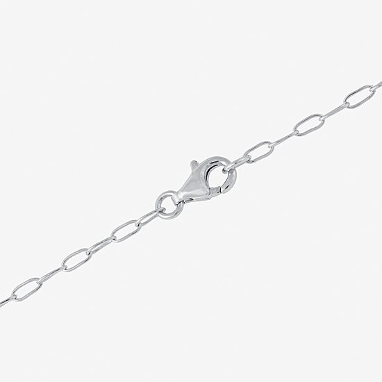 Silver Treasures Womens Sterling Silver 18 Inch Paperclip Chain Necklace