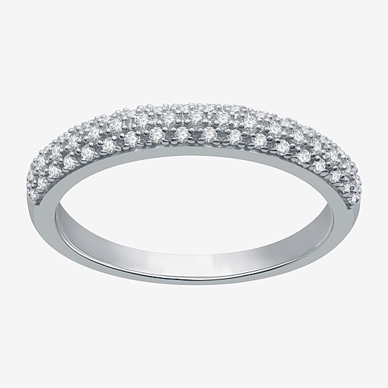 I Said Yes (H-I / I1) Womens 1/5 CT. Lab Grown White Diamond Sterling Silver Anniversary Wedding Band