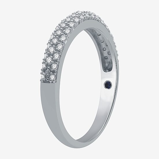 I Said Yes (H-I / I1) Womens 1/5 CT. Lab Grown White Diamond Sterling Silver Anniversary Wedding Band