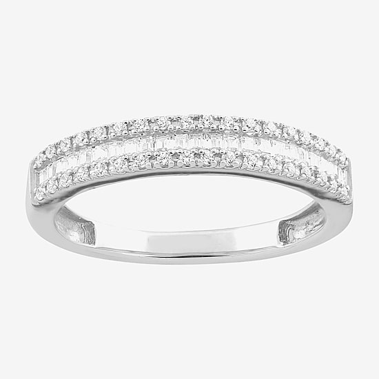Womens 1 CT. T.W. Natural White Diamond 10K Gold Side Stone Halo Bridal Set