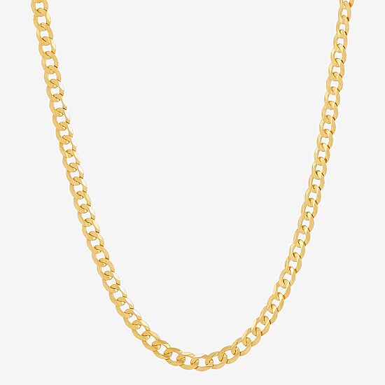 Mens 14K Gold 24 Inch Curb Chain Necklace