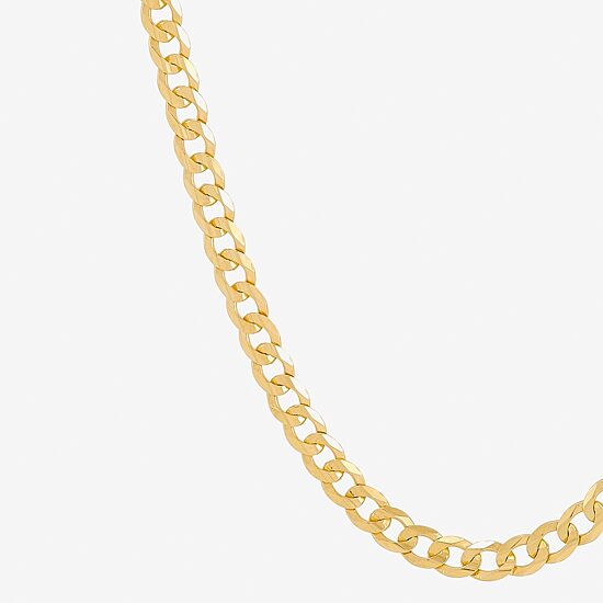 Mens 14K Gold 24 Inch Curb Chain Necklace
