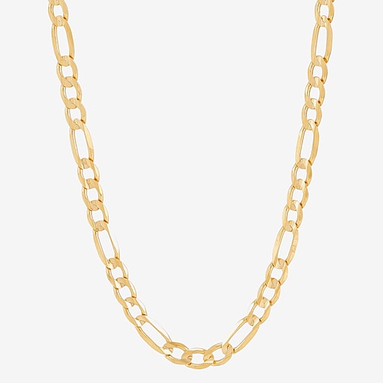 Unisex Adult 14K Gold 22 Inch Figaro Chain Necklace