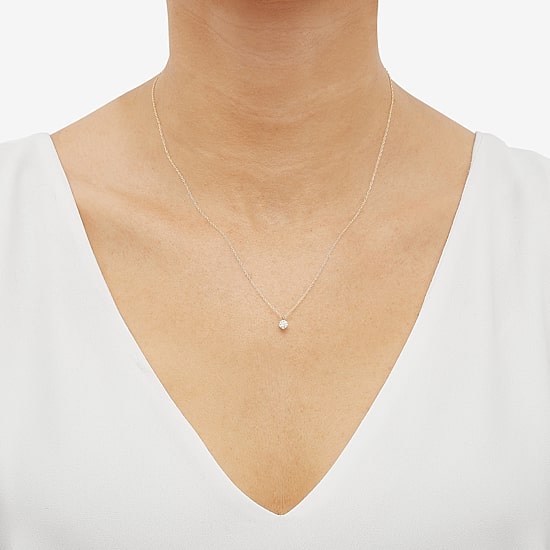 Girls Natural White Diamond 14K Gold Round 2-pc. Jewelry Set