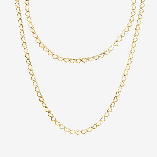 Womens 10K Gold Heart 2-pc. Jewelry Set
