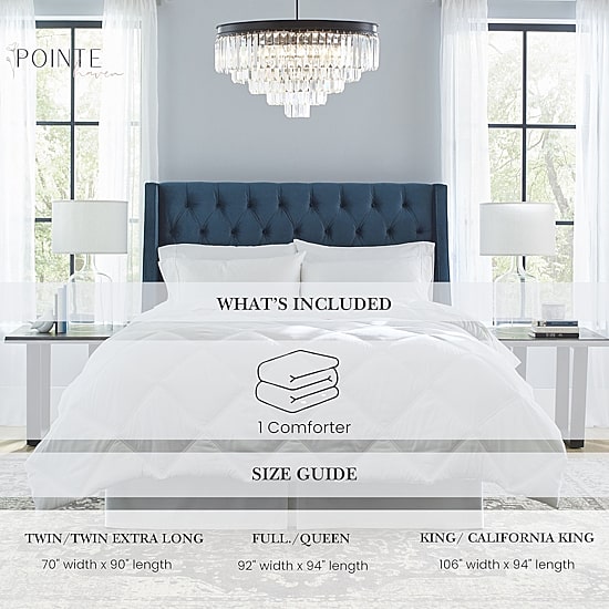 Pointehaven Down Alternative Oversized Lightweight Down Alternative Comforter