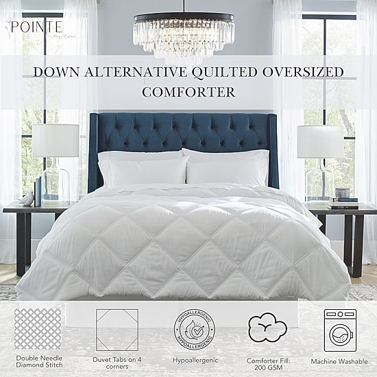 Pointehaven Down Alternative Oversized Lightweight Down Alternative Comforter
