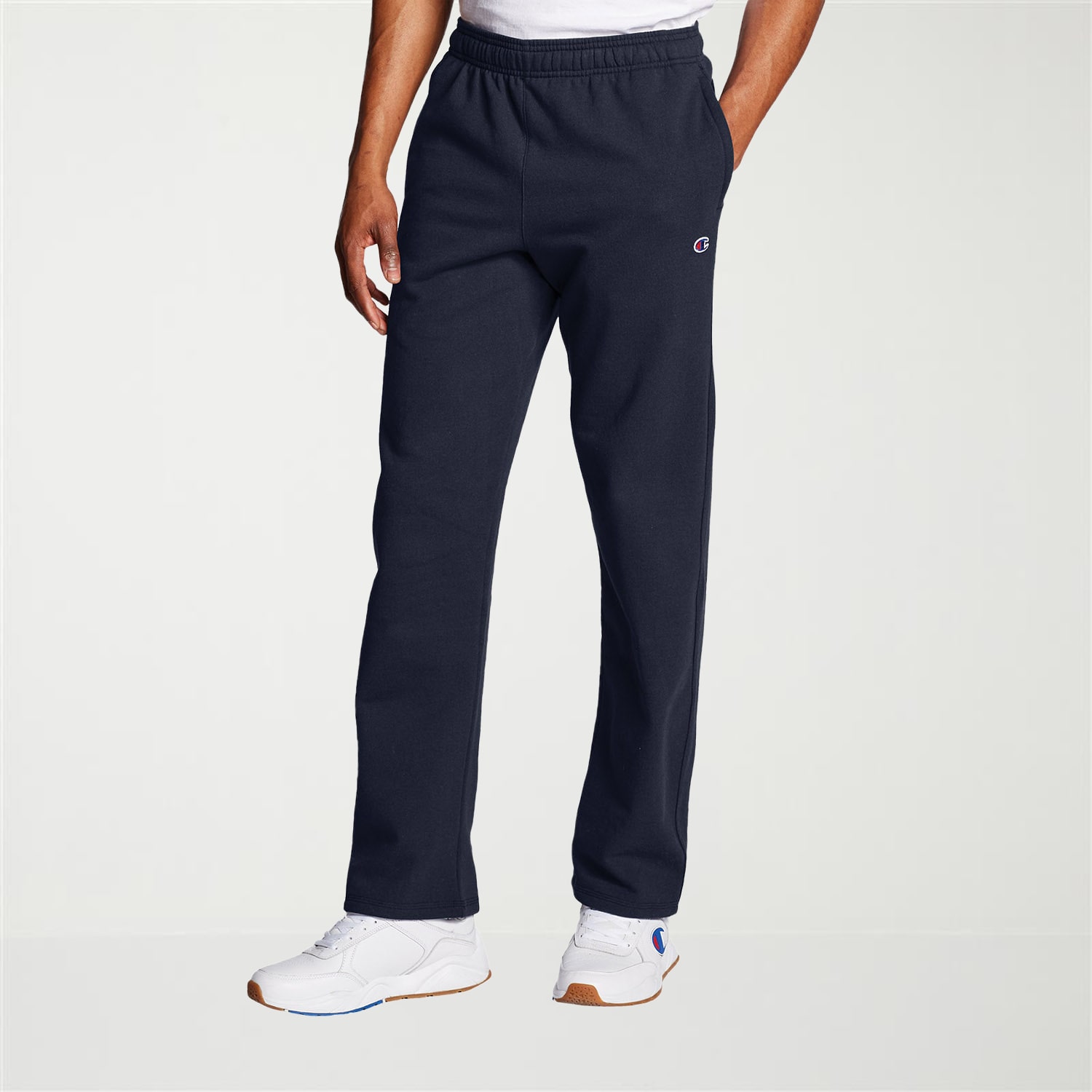 Champion Powerblend Mens DRAWSTRING WAIST Straight Mid Rise Regular Fit Sweatpant