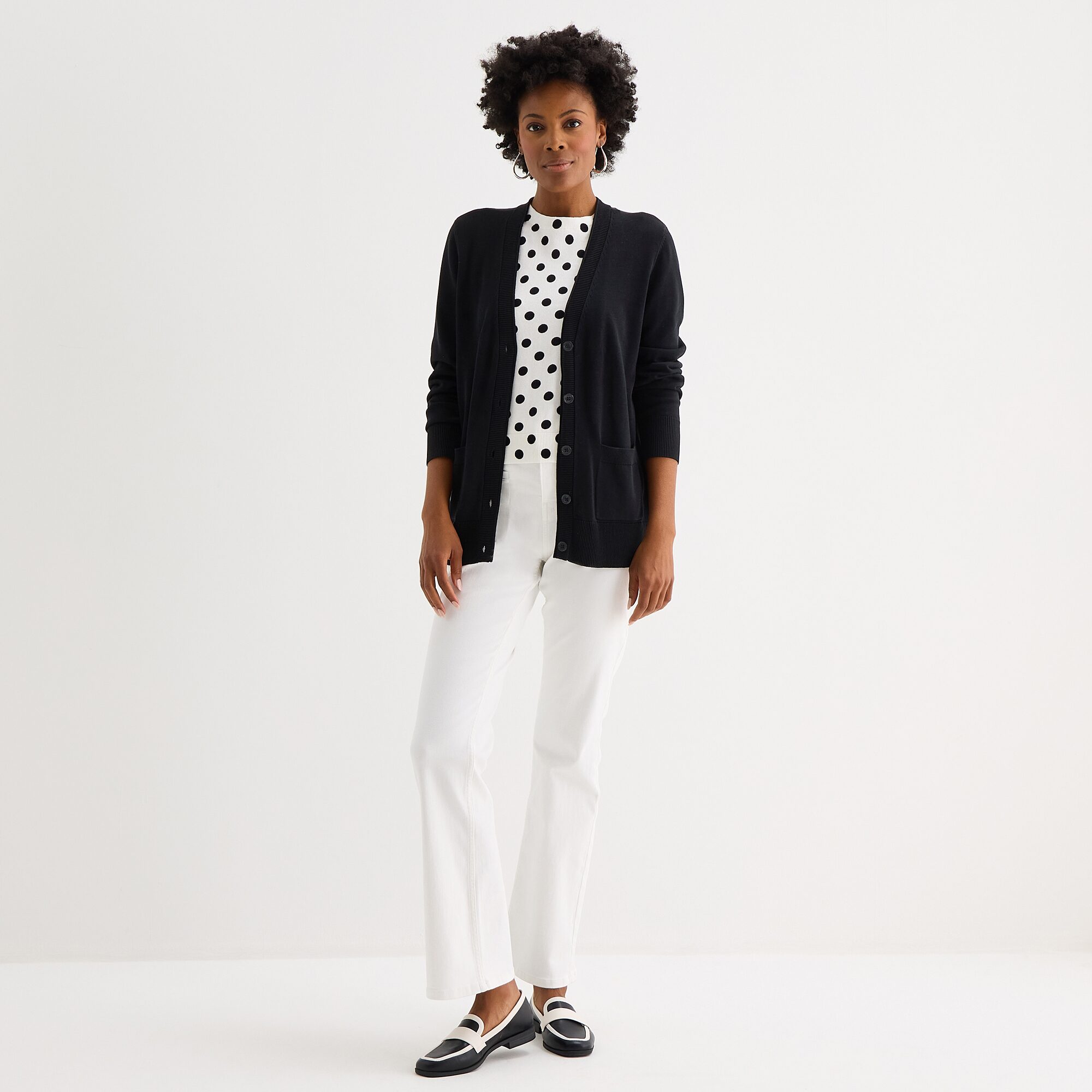 Liz Claiborne Womens V Neck Long Sleeve Button Cardigan