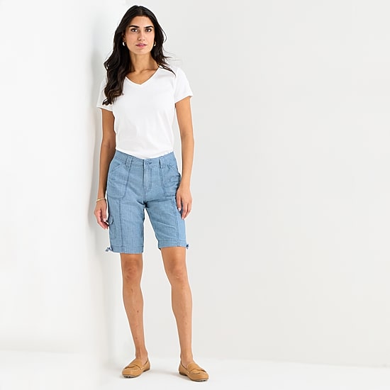 St. John's Bay Womens 11" Mid Rise Bermuda Short