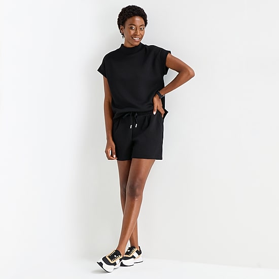 Stylus Womens Mock Neck Short Sleeve T-Shirt