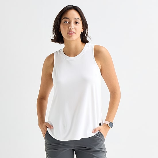 Stylus Womens Crew Neck Sleeveless Tank Top