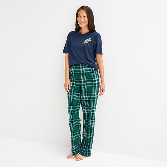 North Pole Trading Co. Sleigh Bells Ring Unisex Adult Crew Neck Short Sleeve Matching Family Pajama Top