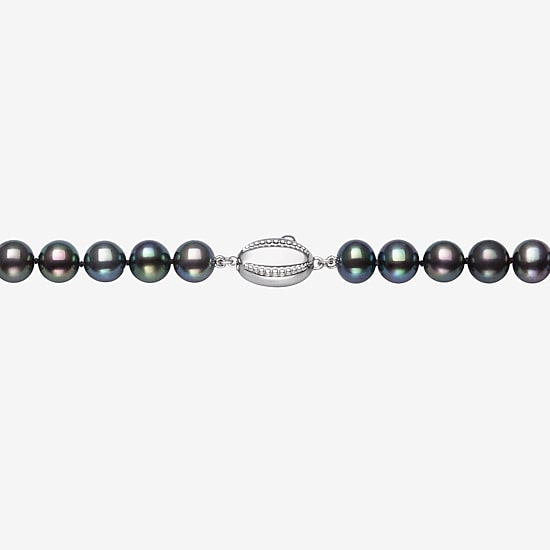 Limited Quantities! Unisex Adult Black Sterling Silver 18 Inch Strand Necklace