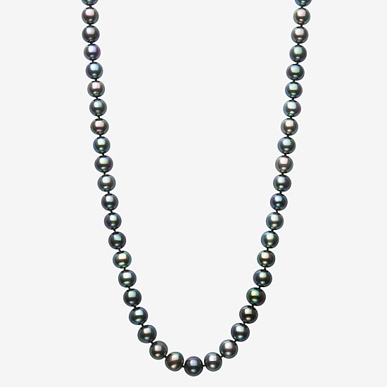 Limited Quantities! Unisex Adult Black Sterling Silver 18 Inch Strand Necklace