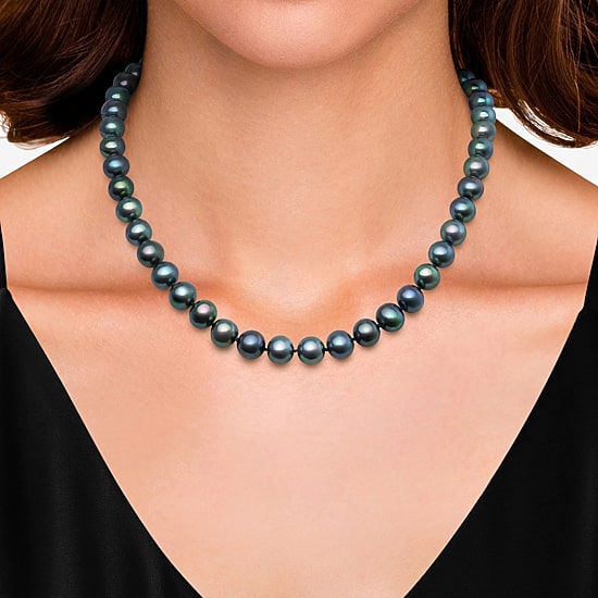 Limited Quantities! Unisex Adult Black Sterling Silver 18 Inch Strand Necklace