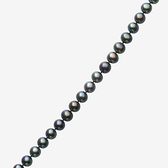 Limited Quantities! Unisex Adult Black Sterling Silver 18 Inch Strand Necklace