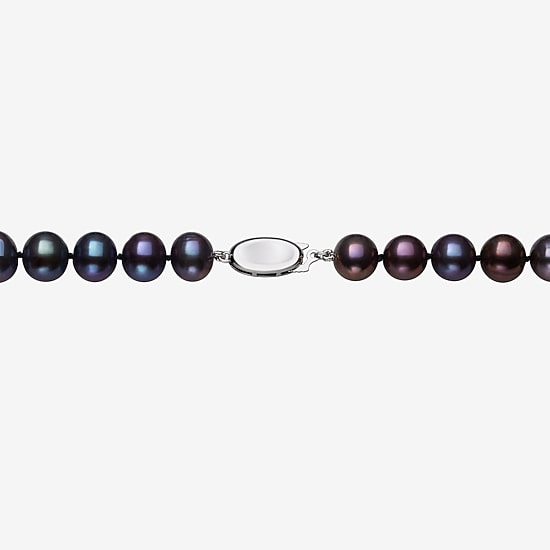 Limited Quantities! Unisex Adult Black Sterling Silver 18 Inch Strand Necklace