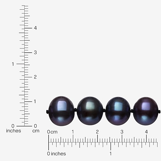 Limited Quantities! Unisex Adult Black Sterling Silver 18 Inch Strand Necklace