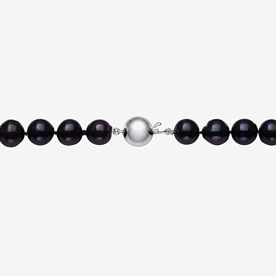 Limited Quantities! Unisex Adult Black Sterling Silver 20 Inch Strand Necklace