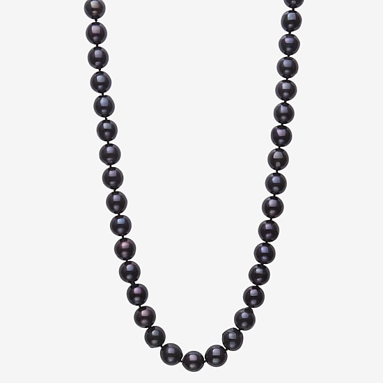 Limited Quantities! Unisex Adult Black Sterling Silver 20 Inch Strand Necklace
