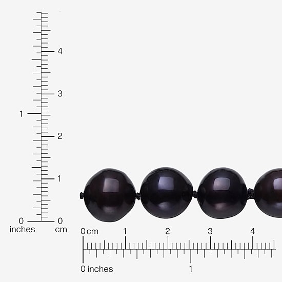 Limited Quantities! Unisex Adult Black Sterling Silver 20 Inch Strand Necklace