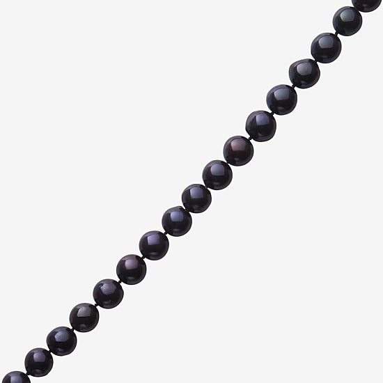 Limited Quantities! Unisex Adult Black Sterling Silver 20 Inch Strand Necklace