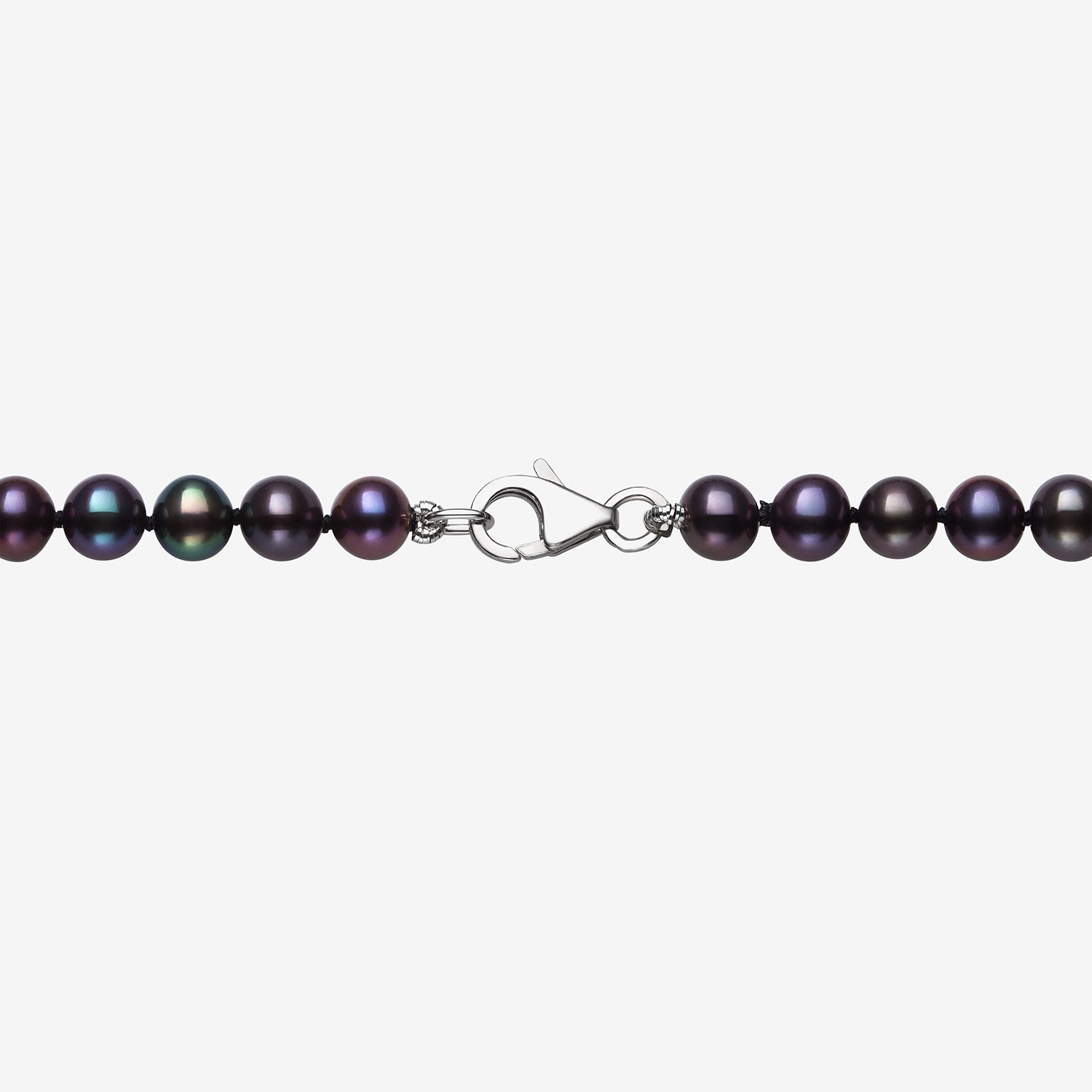 Limited Quantities! Unisex Adult Dyed Black Sterling Silver Inch Strand Necklace