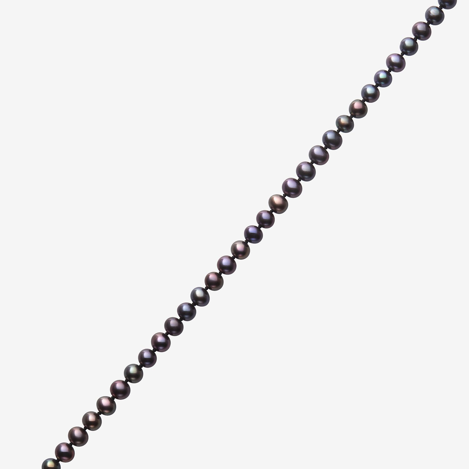 Limited Quantities! Unisex Adult Dyed Black Sterling Silver Inch Strand Necklace