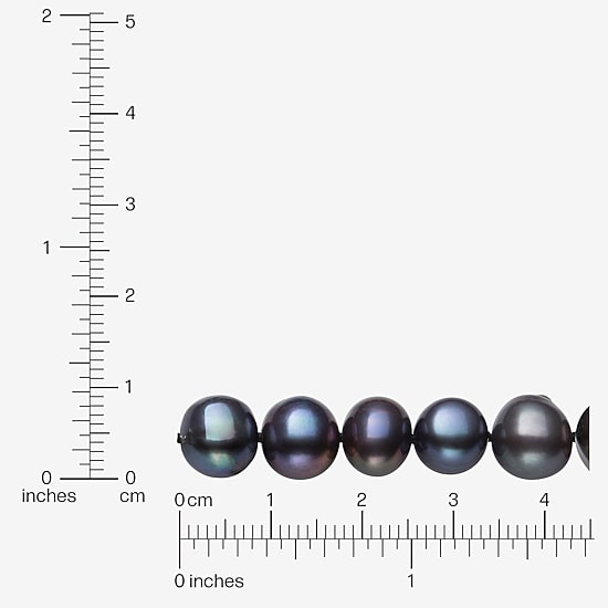 Limited Quantities! Unisex Adult Black Sterling Silver 17 1/2 Inch Strand Necklace