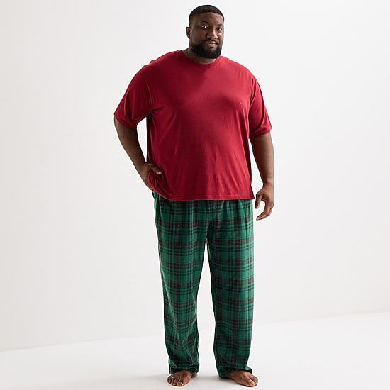 St. John's Bay Mens Big and Tall Microfleece Pajama Pants