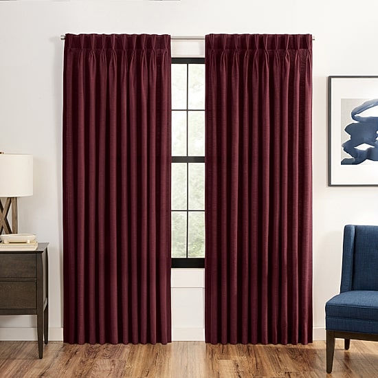 Waverly Serendipity Pinch Pleat Rod Pocket Light-Filtering Single Curtain Panel