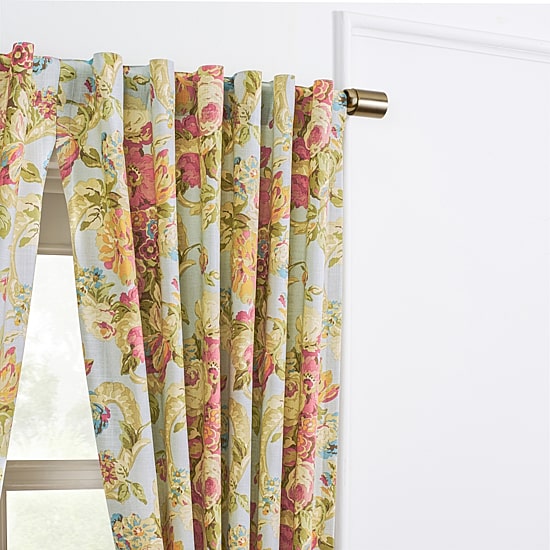 Waverly Spring Rod Pocket Light-Filtering Single Curtain Panel