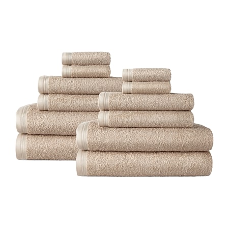 Linden Street Textured Geometric Bath Towel - JCPenney